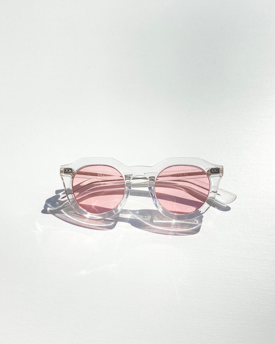 金子眼鏡 SNACK NGL サングラス カラーレンズ 別注 KANEKO OPTICAL × SNACK NGL clear / light pink - SNACK NGL
