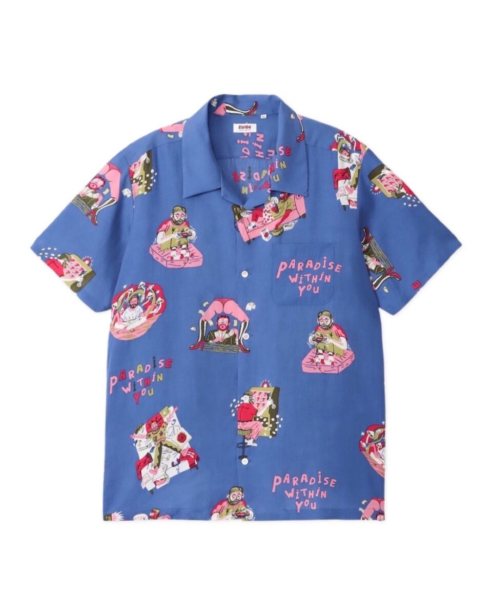 Eanbe アロハシャツ Lサイズ イエロー/グリーン Eanbe アロハシャツ Lサイズ イエロー/グリーン - メルカリ